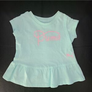 EUC Puma Teal Peplum T-shirt Size 3-6 months